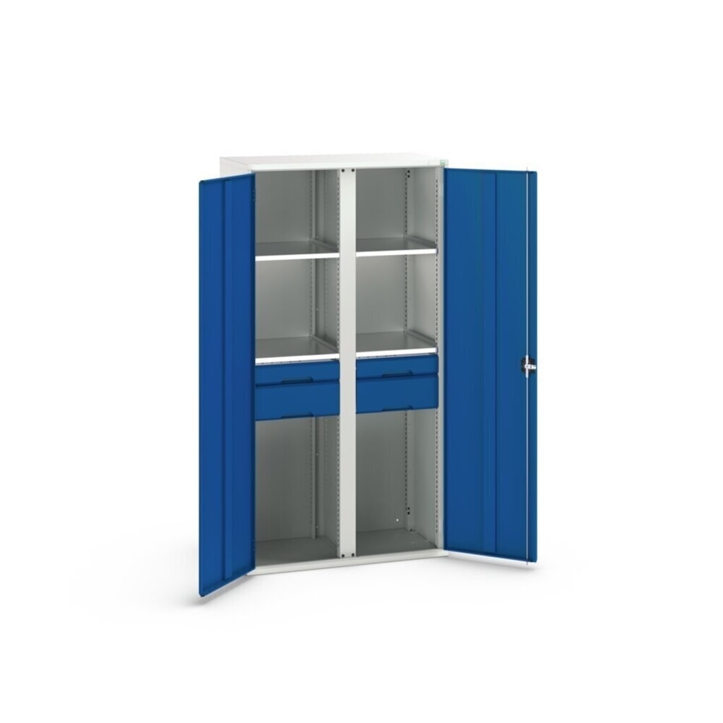 Produktabbildung Nr. 3: bott verso Flügeltürschrank mit Schubladen, mit 4 Fachböden und 4 Schubladen, BxTxH: 1050 x550 x 2000 mm