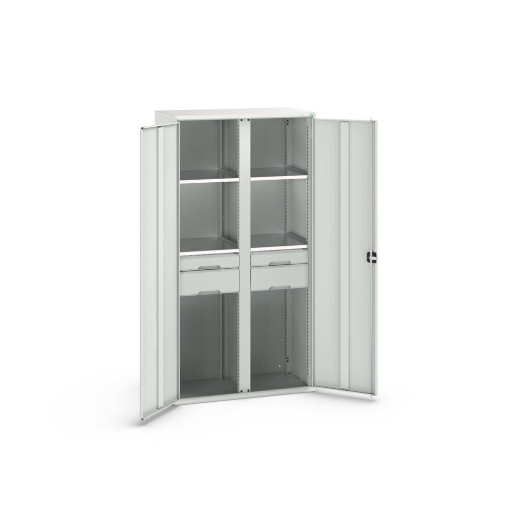 Produktabbildung Nr. 3: bott verso Flügeltürschrank mit Schubladen, mit 4 Fachböden und 4 Schubladen, BxTxH: 1050 x550 x 2000 mm