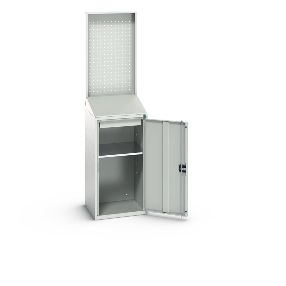 Produktabbildung Nr. 2: bott verso Economy Pult mit perfo Rückwand, mit 1 Fachboden, 1 Schublade, BxTxH: 525 x 550 x 2000 mm