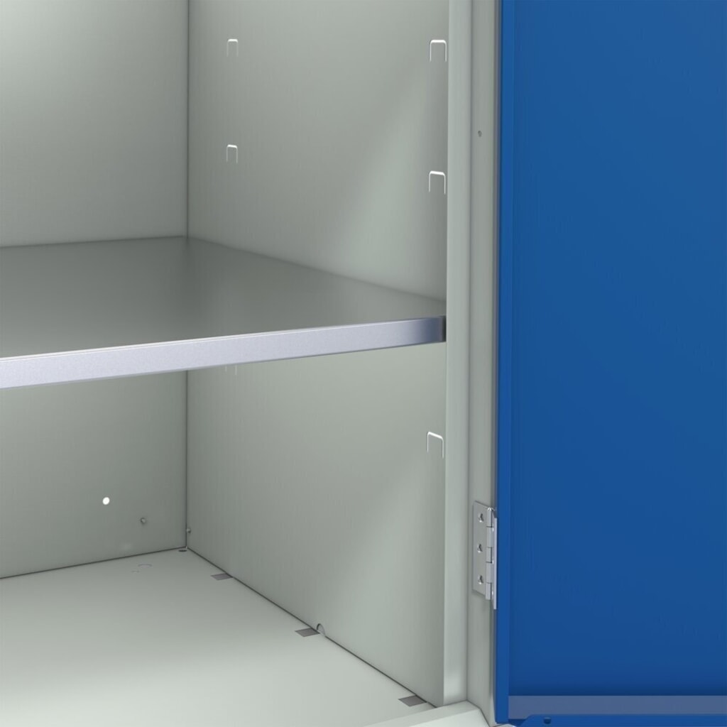 bott verso Economy Pult mit perfo Rückwand, mit 2 Fachböden, 1 Schublade, BxTxH: 1050 x550 x 2000 mm Produktabbildung Nr. 4: bott verso Economy Pult mit perfo Rückwand, mit 2 Fachböden, 1 Schublade, BxTxH: 1050 x550 x 2000 mm