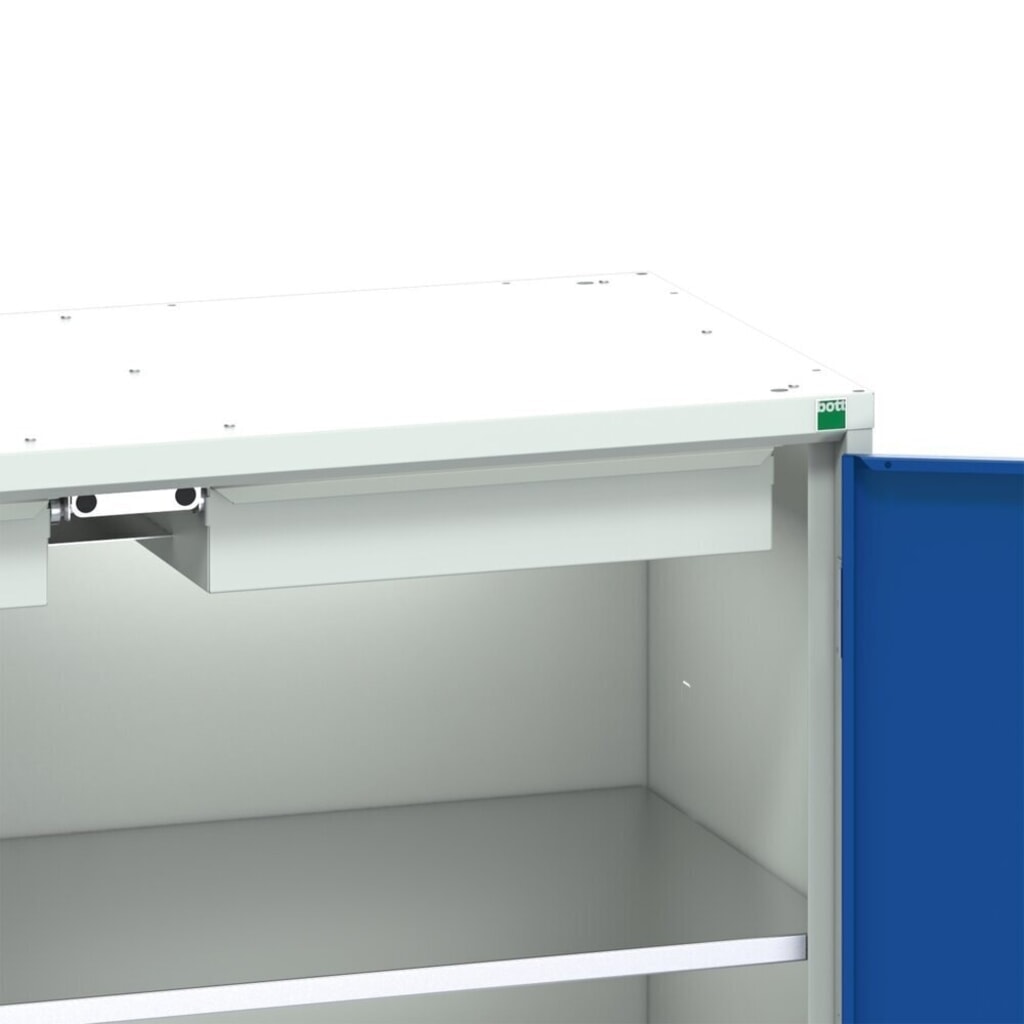 bott verso Economy Pult mit perfo Rückwand, mit 2 Fachböden, 1 Schublade, BxTxH: 1050 x550 x 2000 mm Produktabbildung Nr. 5: bott verso Economy Pult mit perfo Rückwand, mit 2 Fachböden, 1 Schublade, BxTxH: 1050 x550 x 2000 mm