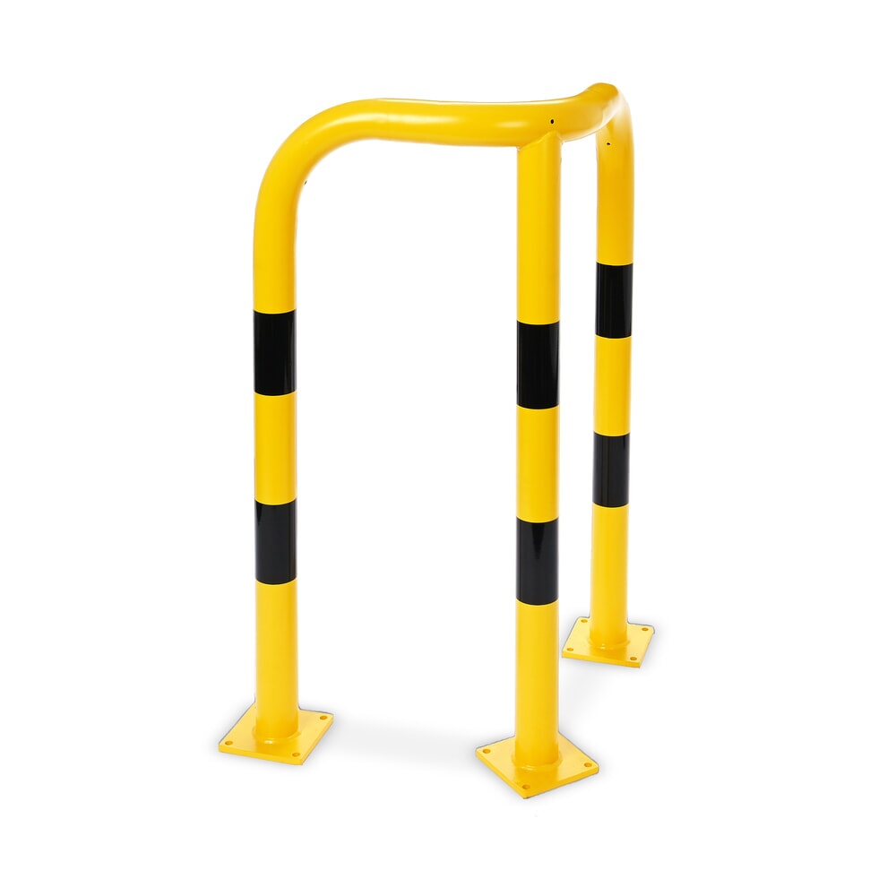 Produktabbildung: Steinbock® Eck-Rammschutzbügel, Innenbereich, HxL 1.200 x 600 mm, Ø 76 mm