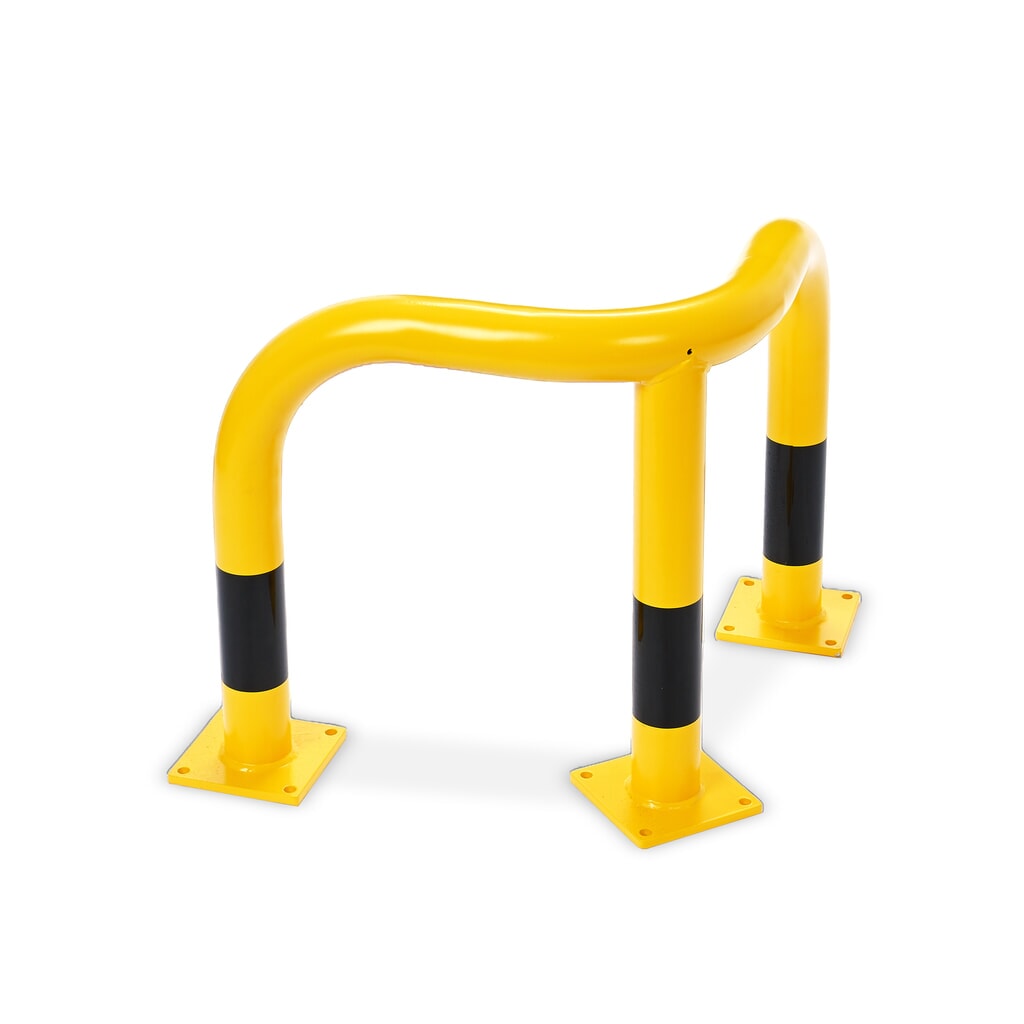 Produktabbildung: Steinbock® Eck-Rammschutzbügel, Innenbereich, HxL 600 x 600 mm, Ø 76 mm