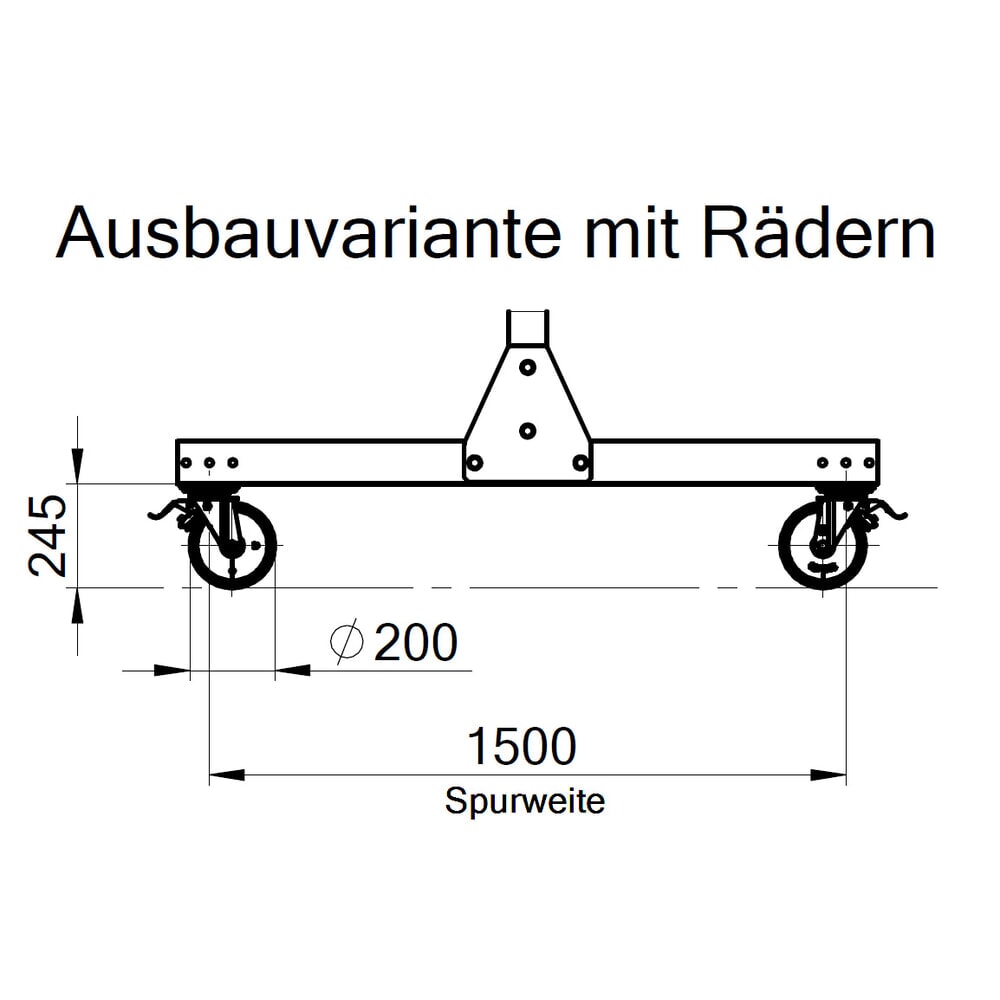 Produktabbildung Nr. 2: Vulkollan-Räder für Alu-Portalkran ARZ, Ø 200 mm, 4 Stk/VE