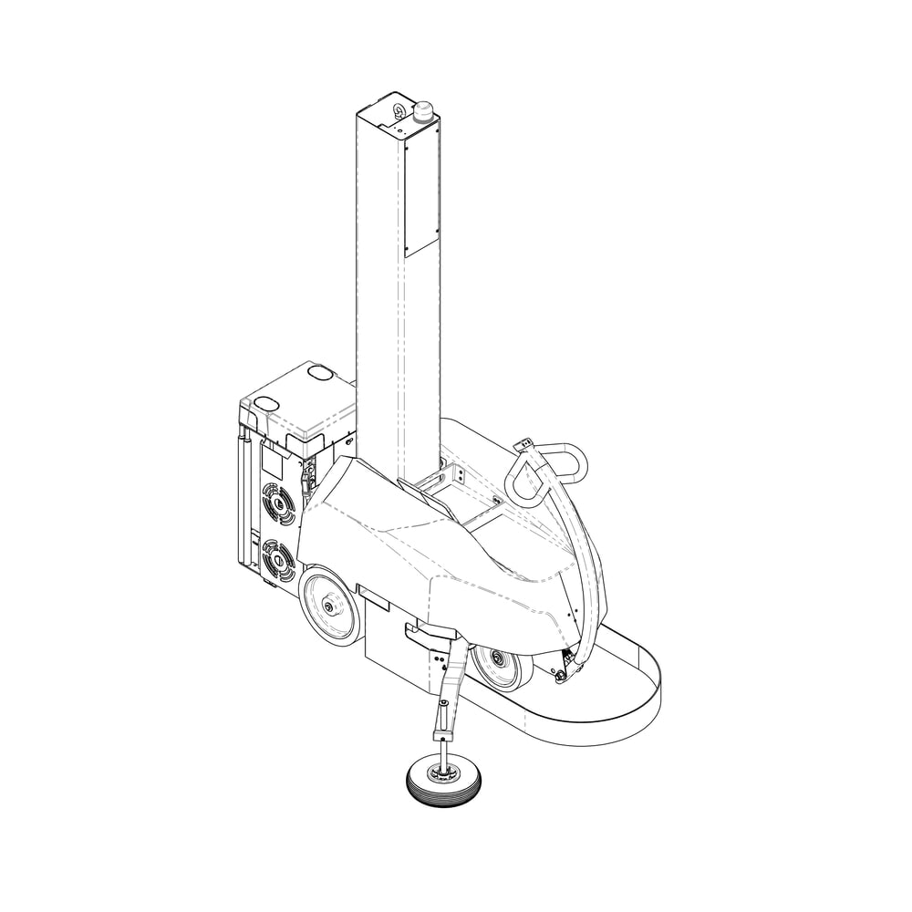 Produktabbildung Nr. 8: Cyklop® Stretchroboter Cyklobot, tabletgesteuerte Konfiguration PS-G, Höhe 2200 mm, Pre-Stretch 150%, fixe Zahnradpaarung, 1x Motor