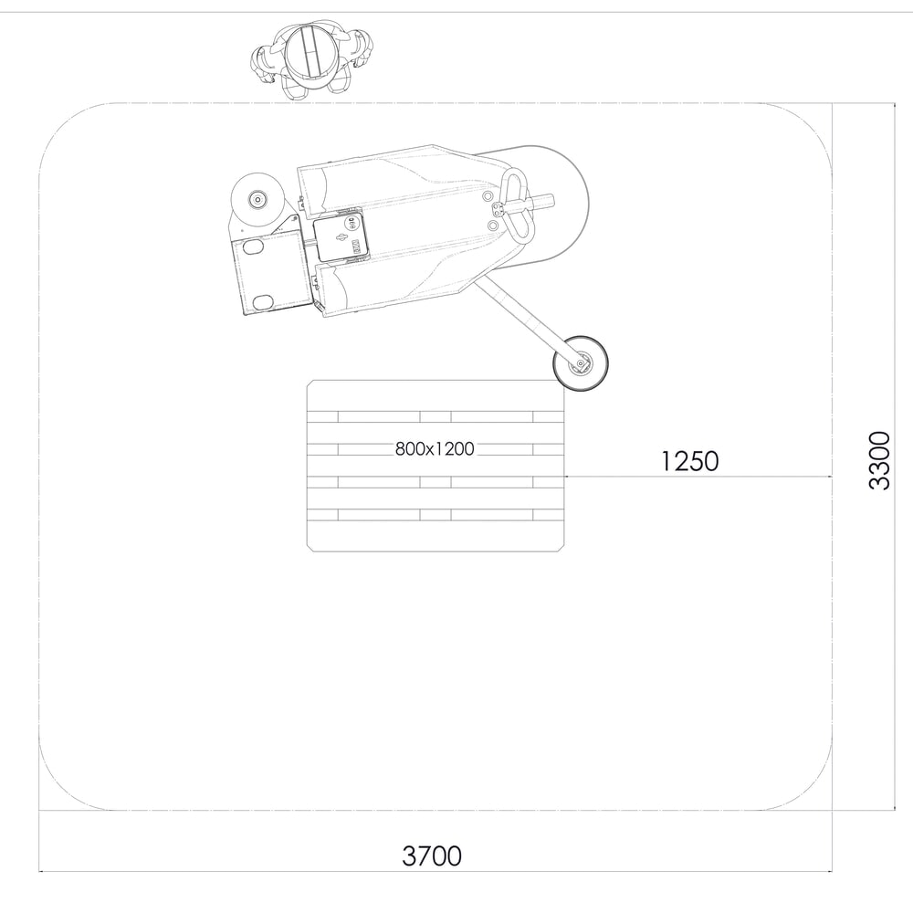 Produktabbildung Nr. 13: Cyklop® Stretchroboter Cyklobot, tabletgesteuerte Konfiguration PS-G, Höhe 2200 mm, Pre-Stretch 150%, fixe Zahnradpaarung, 1x Motor