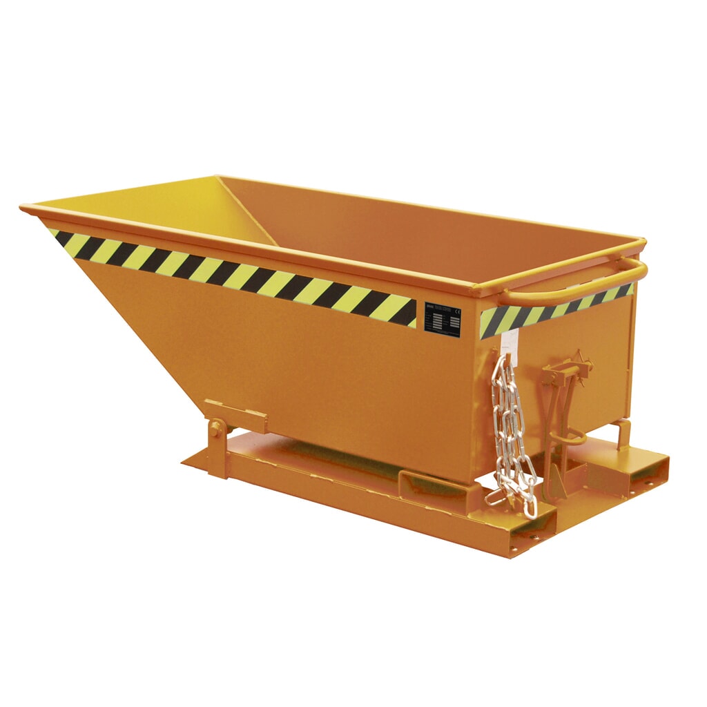 Bauer® Muldenkipper, niedrige Mulde, lackiert, Volumen 0,25 m³, RAL 2000 gelborange Produktabbildung Nr. 1: Bauer® Muldenkipper, niedrige Mulde, lackiert, Volumen 0,25 m³, RAL 2000 gelborange