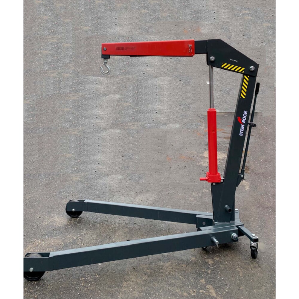 Produktabbildung Nr. 5: Steinbock® Werkstattkran, mit gespreiztem Fahrgestell und Schnellhub, klappbar, TK 1.500-2.000 kg