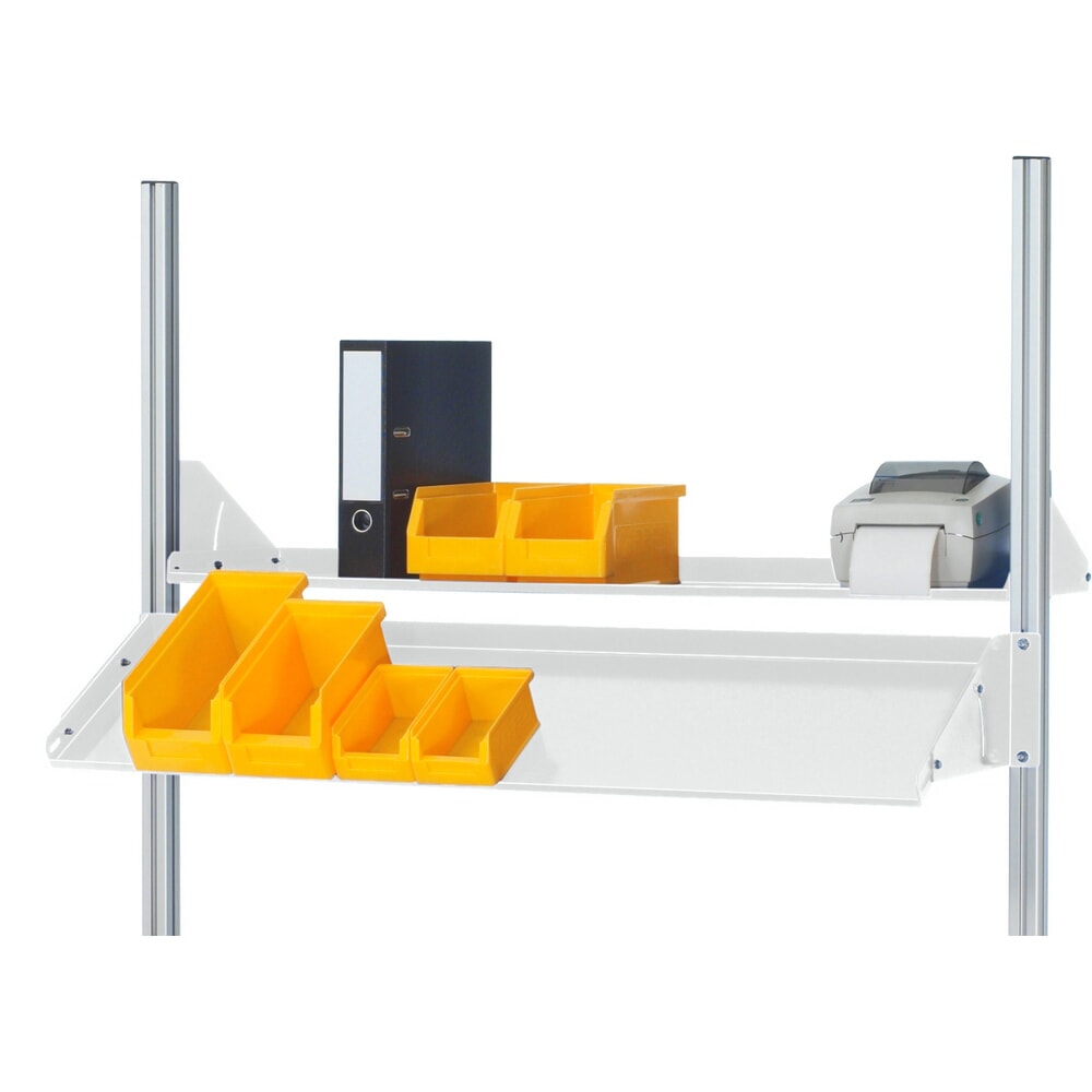 Produktabbildung Nr. 9: RAU Elektrisch höhenverstellbares Packtisch-Set adlatus 300, Aufbau mit LED-Beleuchtung und Schneidegerät, HxBxT 1850-2250 mm x 1500 mm x 800 mm