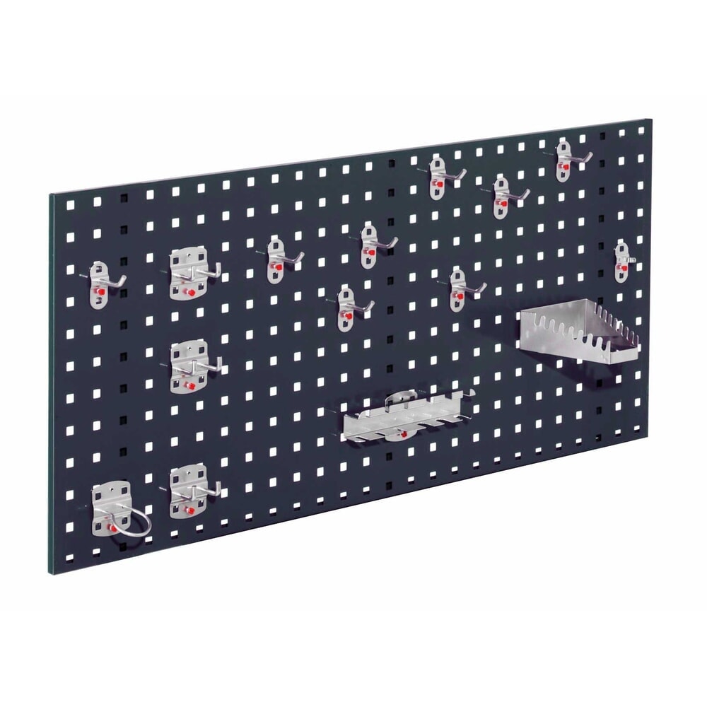 Produktabbildung: Kappes RasterPlan Lochplatten-Einsteigerset, mit Werkzeughaltersortiment, HxBxT 450 mm x 1000 mm x 150 mm, 15-teilig, anthrazitgrau