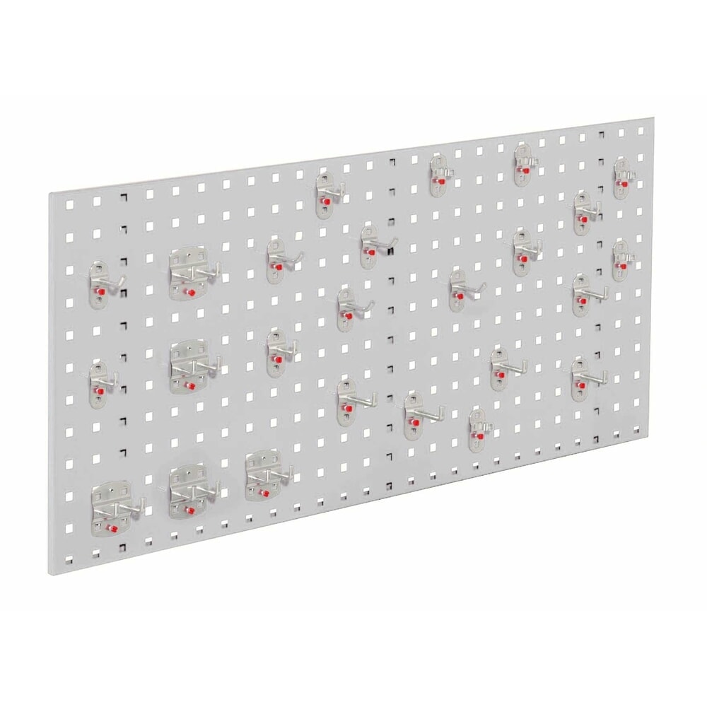 Produktabbildung: Kappes RasterPlan Lochplatten-Einsteigerset, mit Werkzeughaltersortiment, HxBxT 450 mm x 1000 mm x 150 mm, 25-teilig, lichtgrau