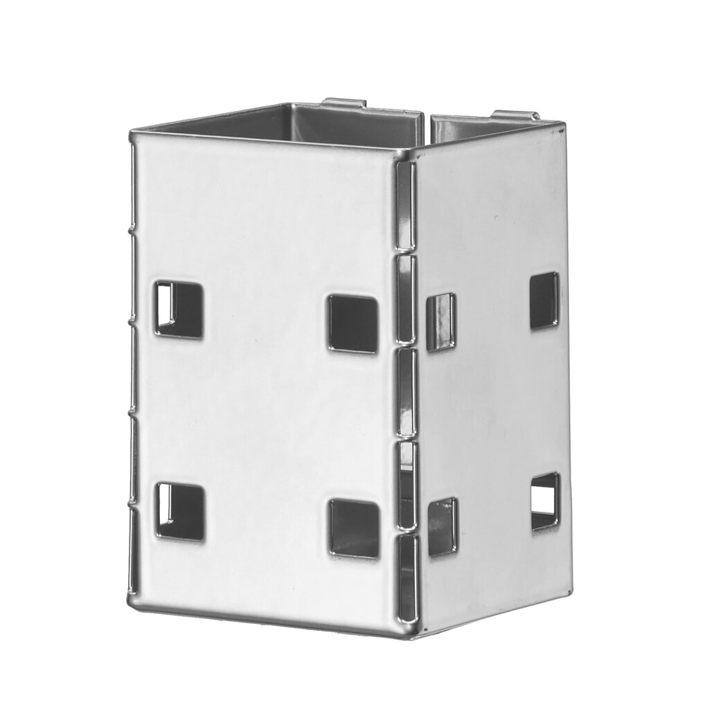 Kappes ABAX Stifteköcher, alufarben, HxBxT 110 mm x 63 mm x 70 mm Produktabbildung: Kappes ABAX Stifteköcher, alufarben, HxBxT 110 mm x 63 mm x 70 mm