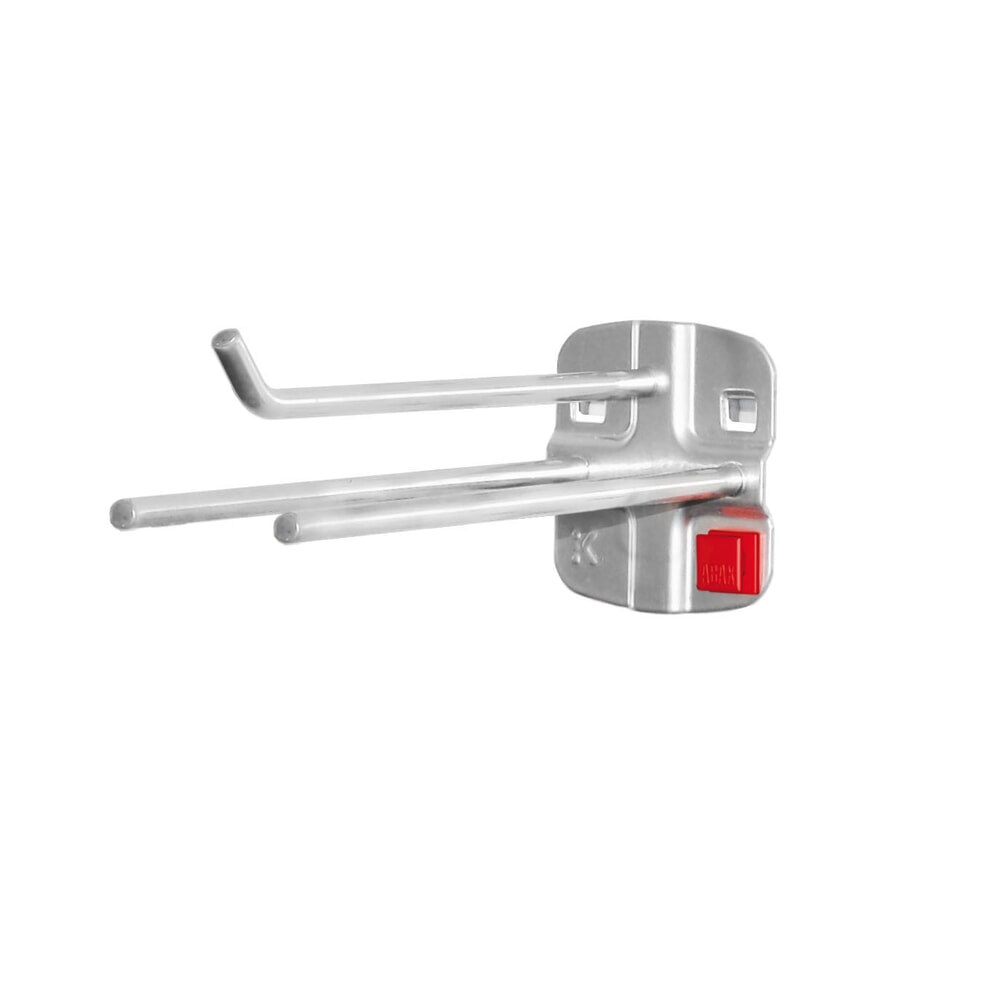 Produktabbildung: Kappes ABAX Werkzeughalter für Lochplatten, alufarben, 3-fach, Breite 55 mm