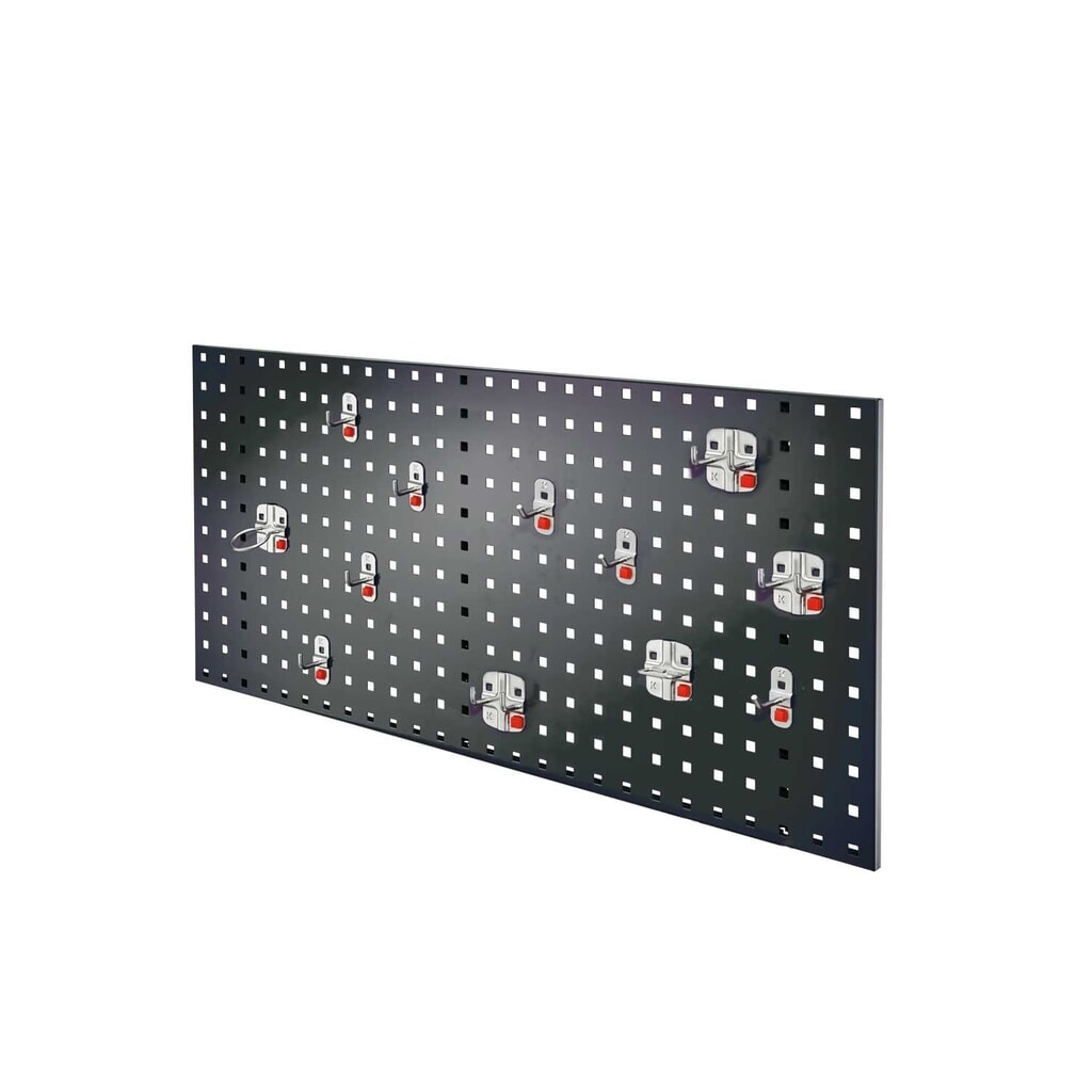 Kappes ABAX Lochplatten-Einsteigerset, mit Werkzeughaltersortiment, HxBxT 450 mm x 1000 mm x 150 mm, 12-teilig, anthrazitgrau Produktabbildung: Kappes ABAX Lochplatten-Einsteigerset, mit Werkzeughaltersortiment, HxBxT 450 mm x 1000 mm x 150 mm, 12-teilig, anthrazitgrau