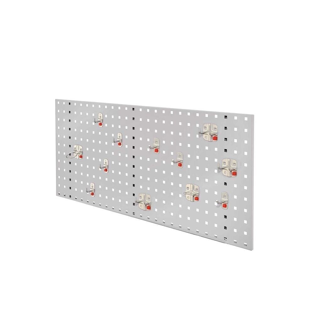 Produktabbildung: Kappes Lochplatten-Einsteigerset, mit Werkzeughaltersortiment, HxBxT 450 mm x 1000 mm x 150 mm, 12-teilig, lichtgrau