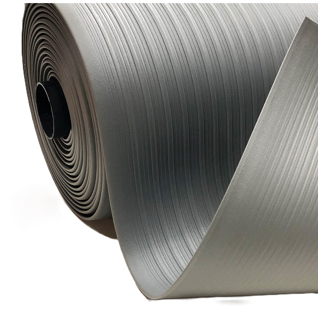 Steinbock® Anti-Ermüdungsmatte Ergo, gerillt, 1-lagig, BxL 600 mm x 1000 mm, grau Produktabbildung Nr. 2: Steinbock® Anti-Ermüdungsmatte Ergo, gerillt, 1-lagig, BxL 600 mm x 1000 mm, grau