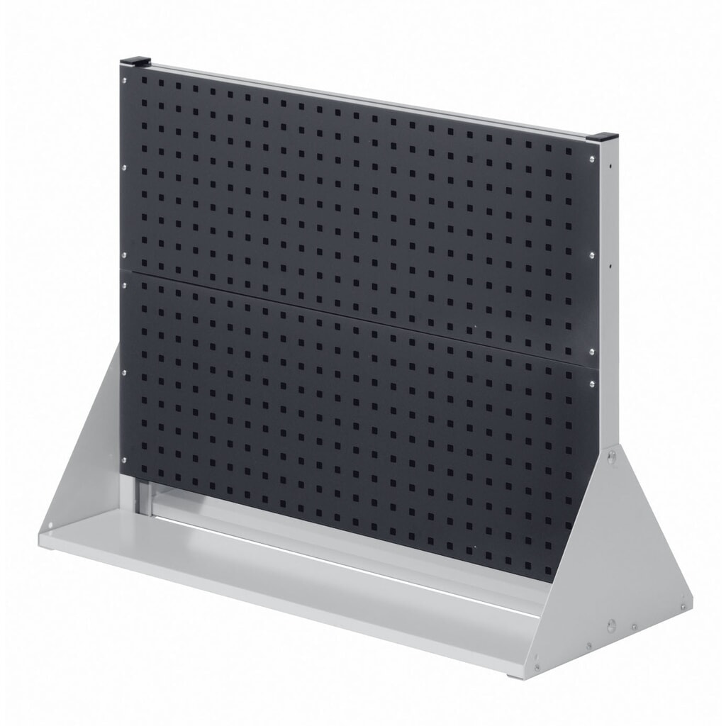 Produktabbildung: Kappes RasterPlan Lochplatten-Wand, doppelseitig, 4 Lochplatten, HxBxT 760 x 1000 x 430 mm, lichtgrau/anthrazitgrau