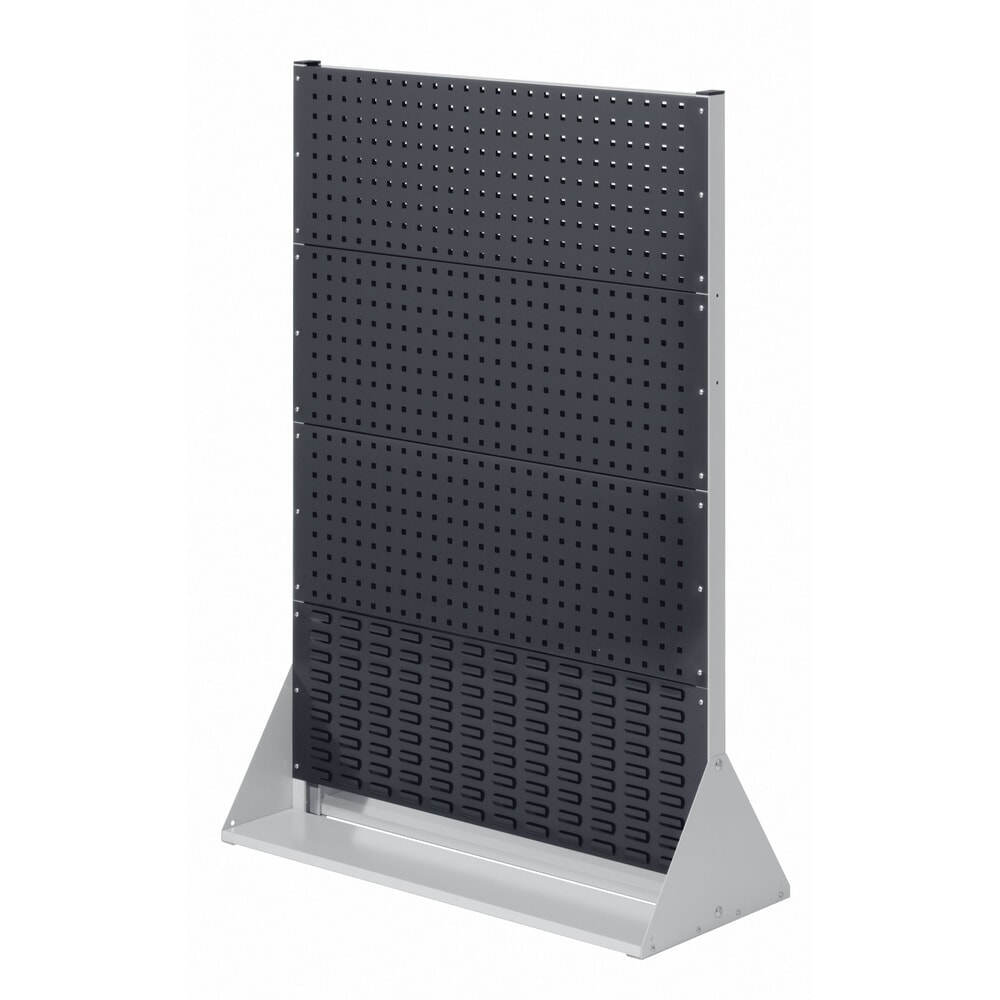 Produktabbildung: Kappes RasterPlan Lochplatten-Wand, doppelseitig, 6 Lochplatten, 2 Schlitzplatten, HxBxT 1450 x 1000 x 430 mm, lichtgrau/anthrazitgrau