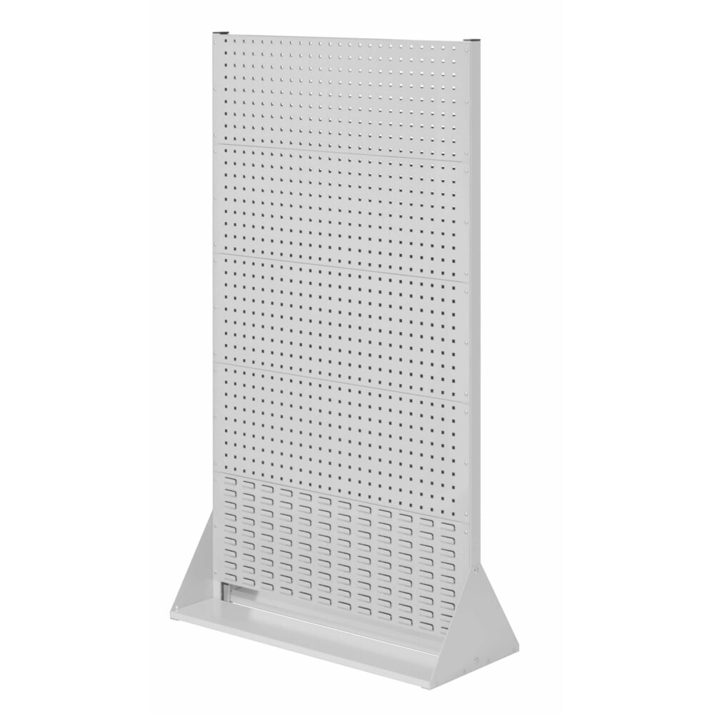 Produktabbildung: Kappes RasterPlan Lochplatten-Wand, doppelseitig, 8 Lochplatten, 2 Schlitzplatten, HxBxT 1790 x 1000 x 430 mm, lichtgrau