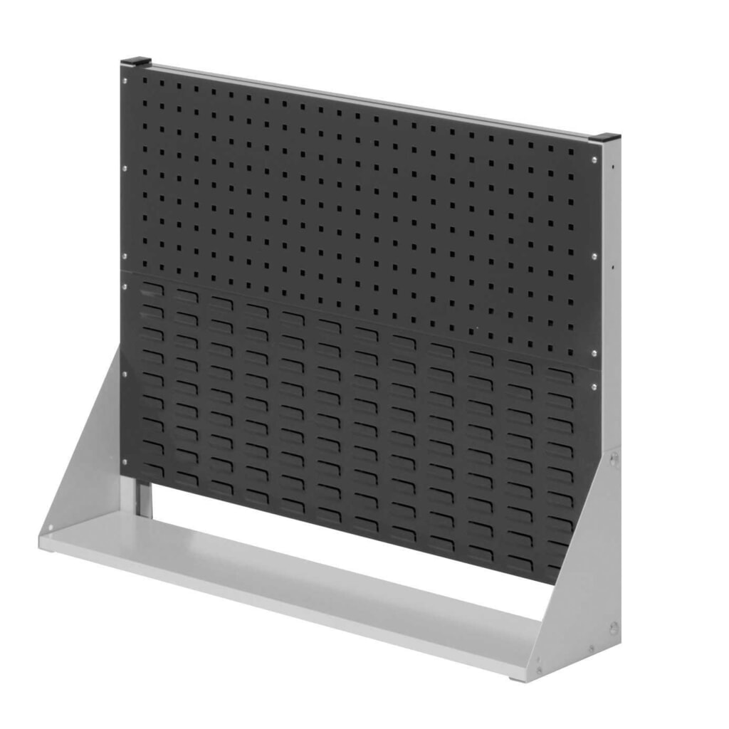 Kappes RasterPlan Lochplatten-Wand, einseitig, 1 Lochplatte, 1 Schlitzplatte, HxBxT 760 x 1000 x 240 mm, lichtgrau/anthrazitgrau Produktabbildung: Kappes RasterPlan Lochplatten-Wand, einseitig, 1 Lochplatte, 1 Schlitzplatte, HxBxT 760 x 1000 x 240 mm, lichtgrau/anthrazitgrau