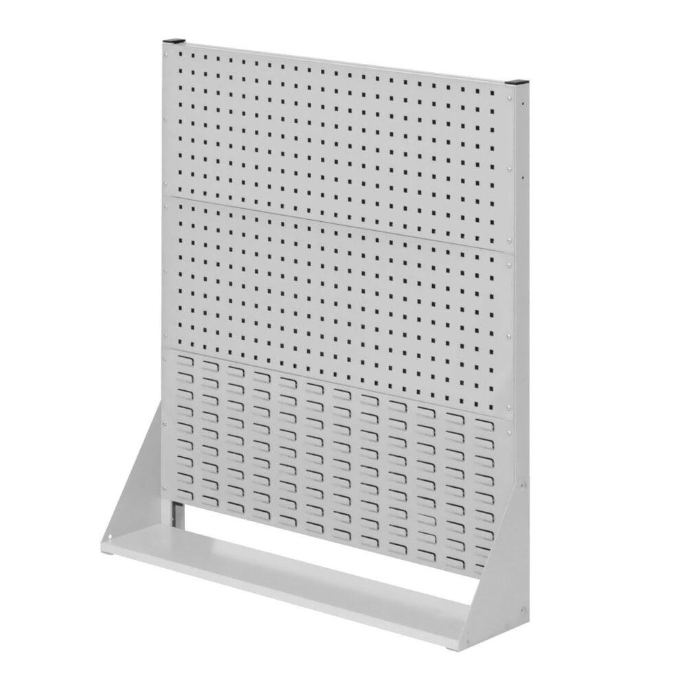 Produktabbildung: Kappes RasterPlan Lochplatten-Wand, einseitig, 2 Lochplatten, 1 Schlitzplatte, HxBxT 1100 x 1000 x 240 mm, lichtgrau