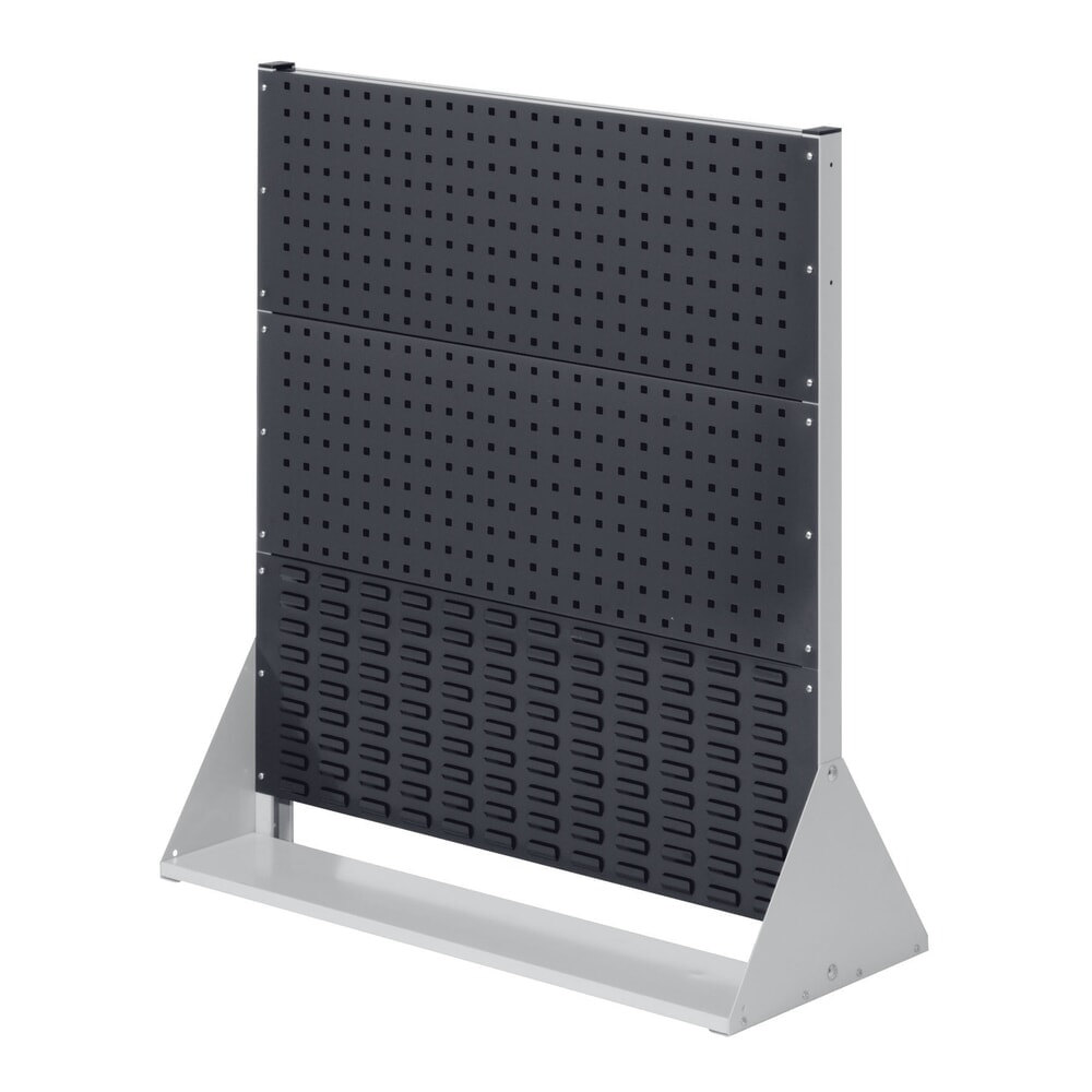 Produktabbildung: Kappes RasterPlan Lochplatten-Wand, einseitig, 2 Lochplatten, 1 Schlitzplatte, HxBxT 1100 x 1000 x 240 mm, lichtgrau/anthrazitgrau