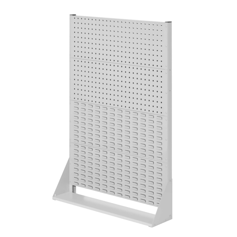 Produktabbildung: Kappes RasterPlan Lochplatten-Wand, einseitig, 2 Lochplatten, 2 Schlitzplattem, HxBxT 1450 x 1000 x 240 mm, lichtgrau