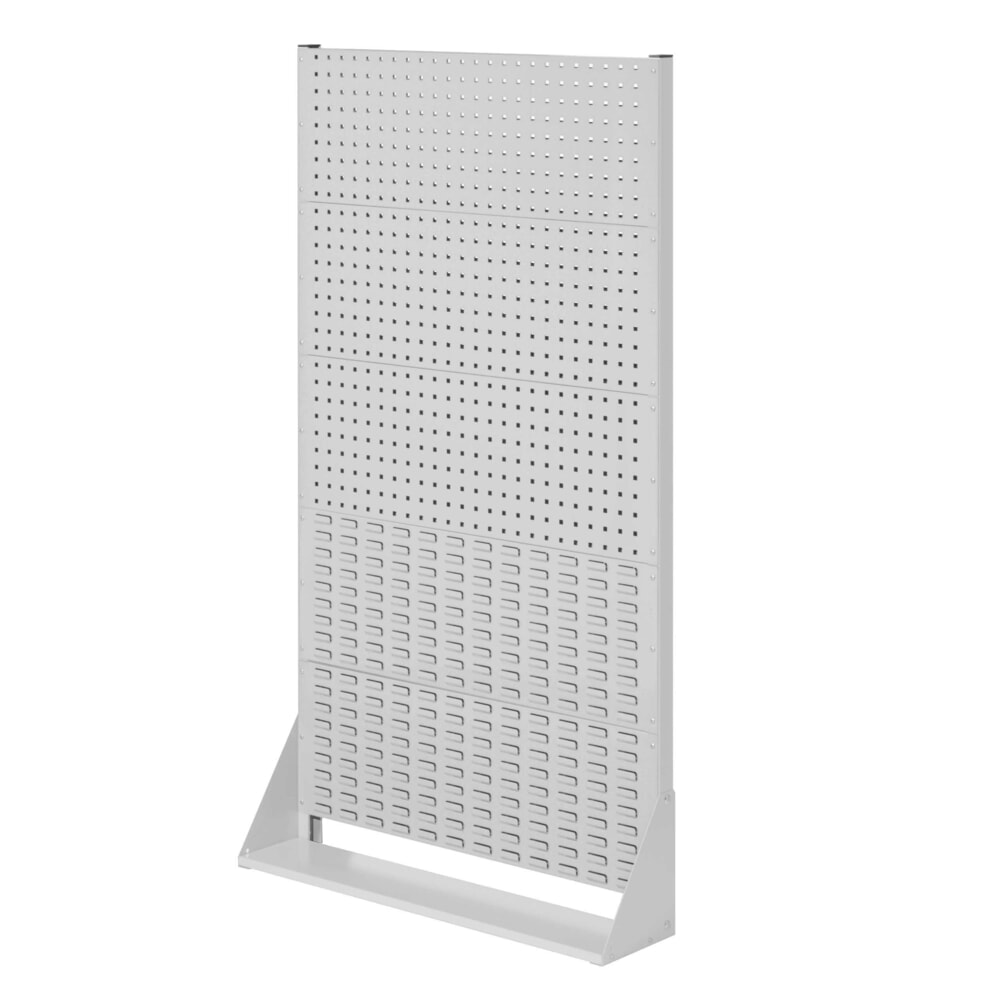 Produktabbildung: Kappes RasterPlan Lochplatten-Wand, einseitig, 3 Lochplatten, 2 Schlitzplatten, HxBxT 1790 x 1000 x 240 mm, lichtgrau