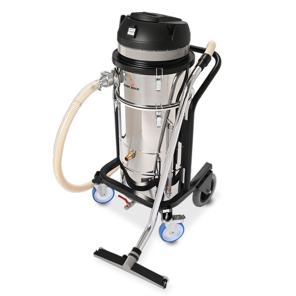 Produktabbildung: Steinbock® Öl- und Spänesauger VS 2/90 SUB OIL, mit integrierter Förderpumpe, maximale Leistung 2.600 W, Volumen 90 l, Edelstahl
