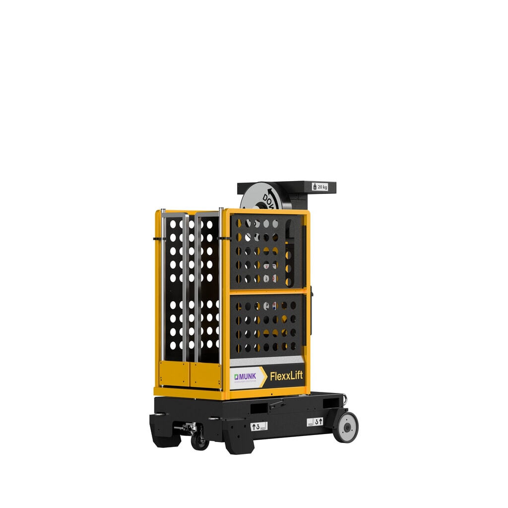 Munk FlexxLift ML, Ein-Personen-Lift, Tragfähigkeit 150 kg, Arbeitshöhe 4,08 m Produktabbildung: Munk FlexxLift ML, Ein-Personen-Lift, Tragfähigkeit 150 kg, Arbeitshöhe 4,08 m
