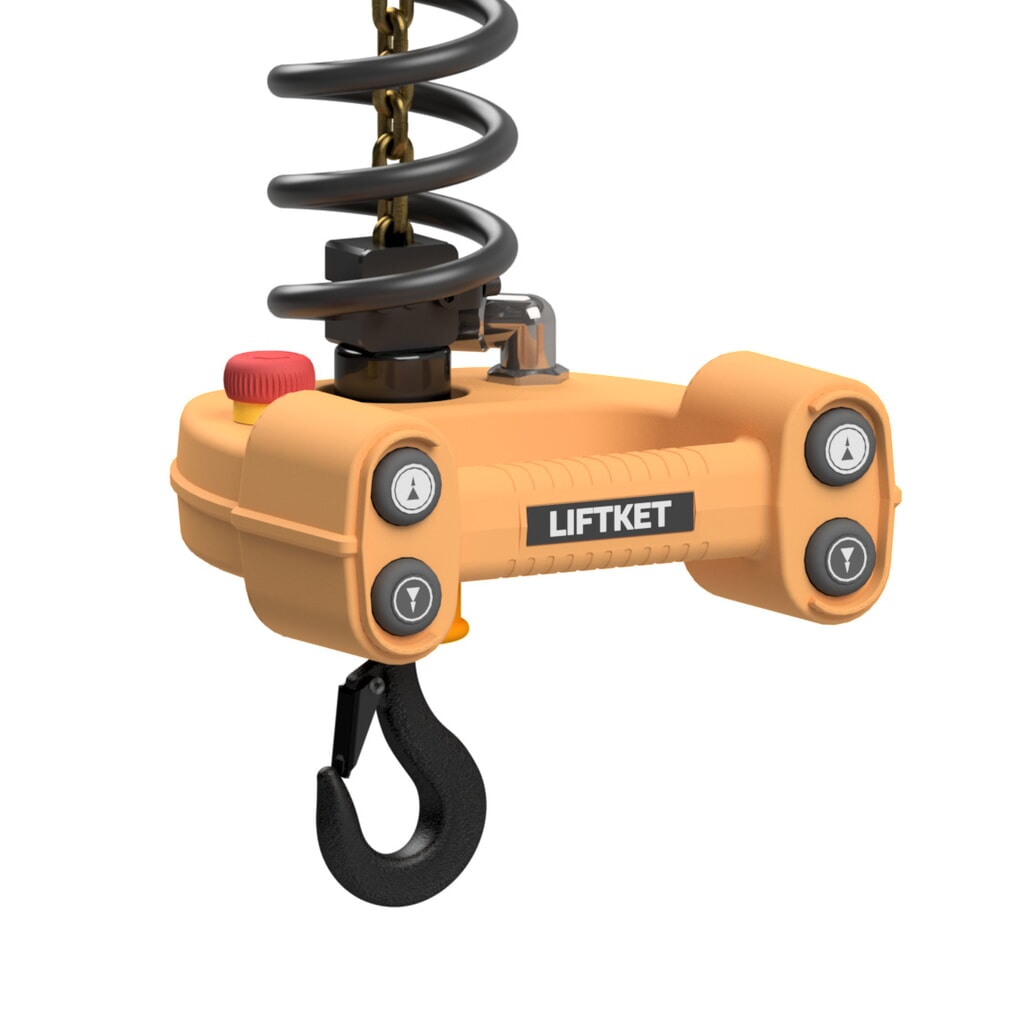 LIFTKET Elektrokettenzug Ergoket, mit Handhabungsgerät, Kettenspeicher, Tragfähigkeit 80 kg, Handfahrwerk S1 Produktabbildung Nr. 2: LIFTKET Elektrokettenzug Ergoket, mit Handhabungsgerät, Kettenspeicher, Tragfähigkeit 80 kg, Handfahrwerk S1