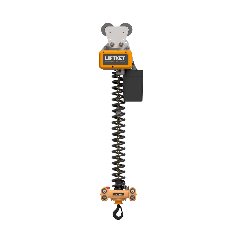 Produktabbildung Nr. 1: LIFTKET Elektrokettenzug Ergoket, mit Handhabungsgerät, Kettenspeicher, Tragfähigkeit 80 kg, Handfahrwerk S1