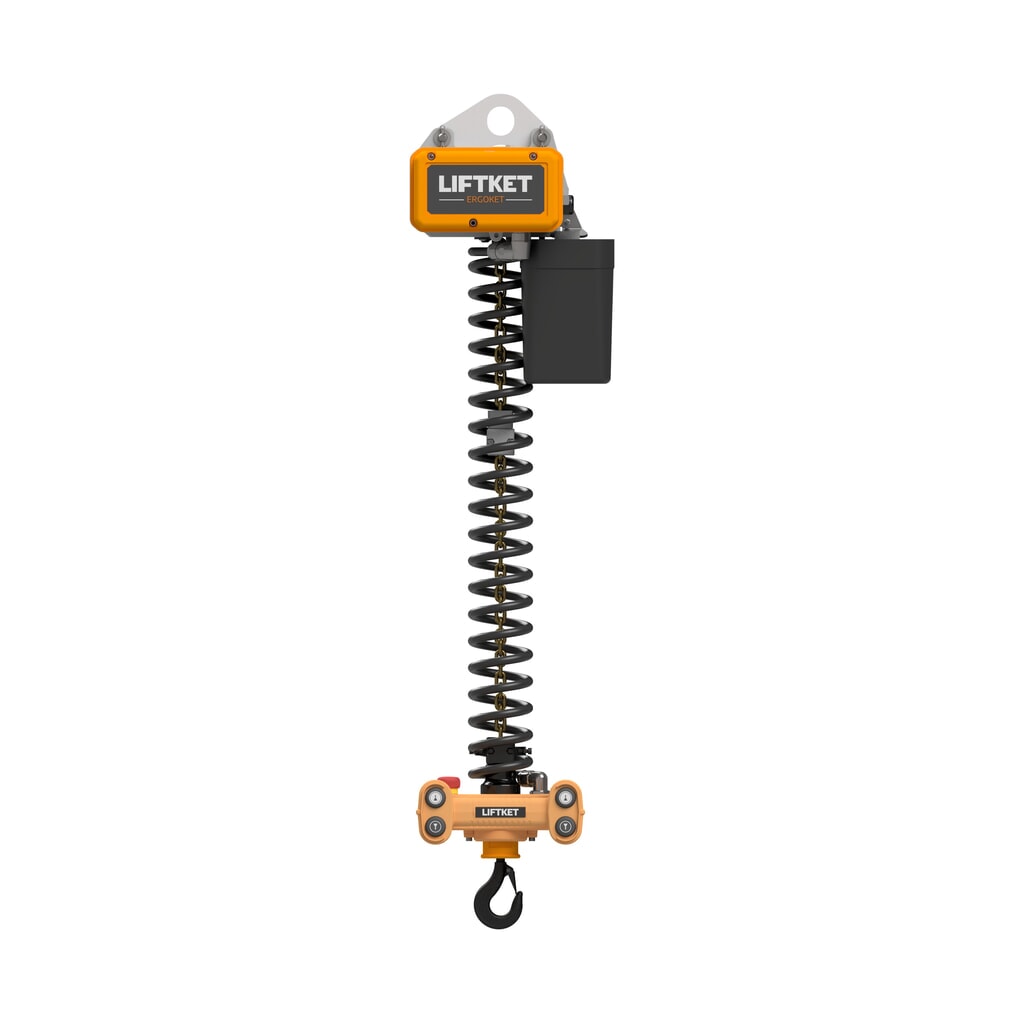 LIFTKET Elektrokettenzug Ergoket, mit Handhabungsgerät, Kettenspeicher, Tragfähigkeit 80 kg, Einlochaufhängeöse Produktabbildung: LIFTKET Elektrokettenzug Ergoket, mit Handhabungsgerät, Kettenspeicher, Tragfähigkeit 80 kg, Einlochaufhängeöse