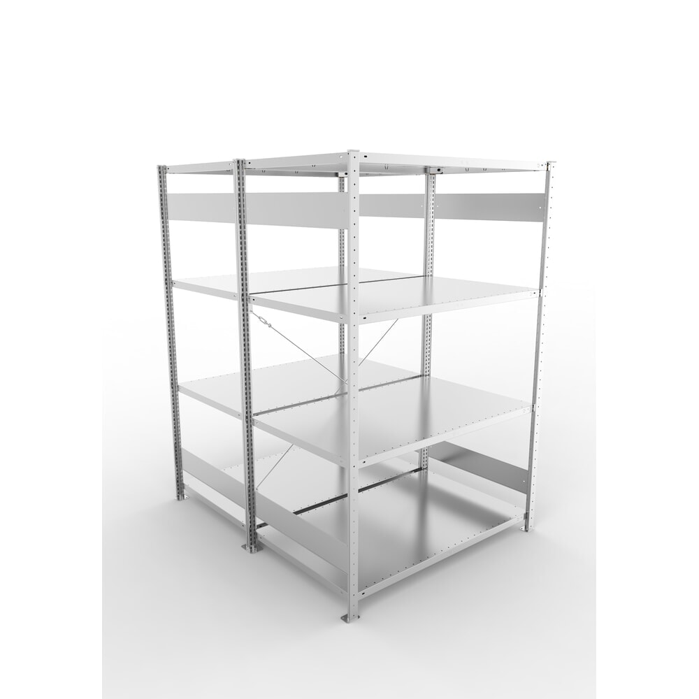 Produktabbildung Nr. 2: META Weitspannregal, doppelzeilig, GF, Fachlast 230 kg, verzinkt, HxBxT 2.000 x 1.300 x 600 mm