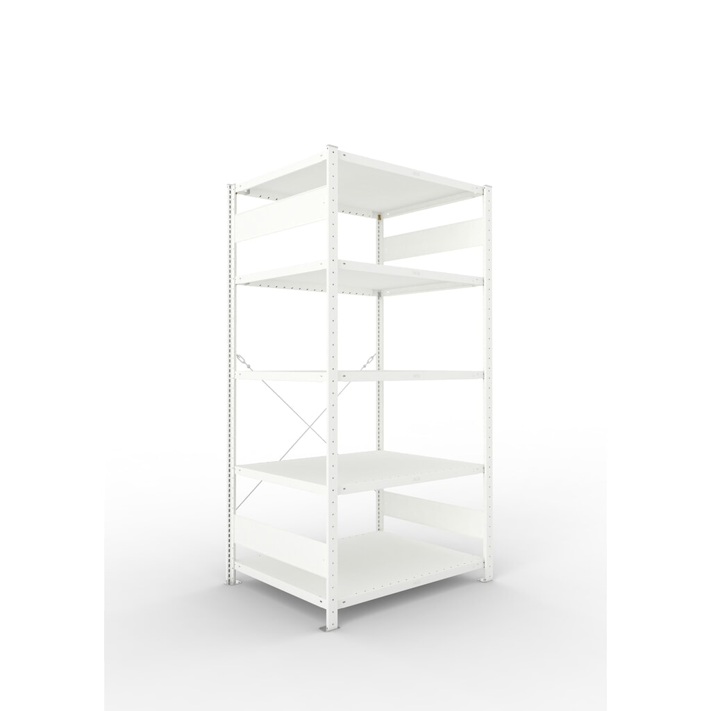 META Fachbodenregal Stecksystem, GF, FL 230 kg, lichtgrau, HxBxT 2.000 x 1.300 x 400 mm Produktabbildung Nr. 5: META Fachbodenregal Stecksystem, GF, FL 230 kg, lichtgrau, HxBxT 2.000 x 1.300 x 400 mm