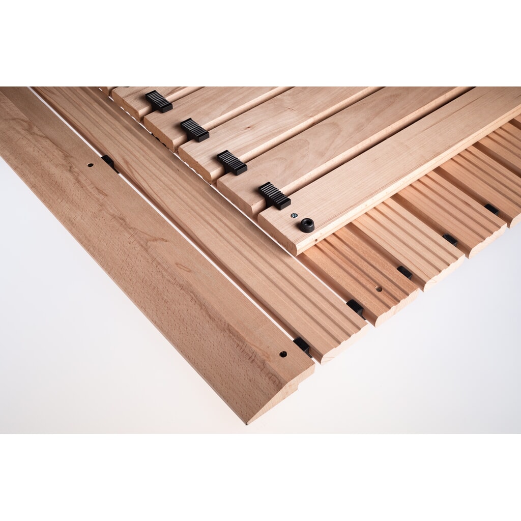 Miltex Arbeitsplatzmatte Yoga Holzrost, inkl. Auffahrkeilen und Abschrägung, Breite 800 mm Produktabbildung Nr. 5: Miltex Arbeitsplatzmatte Yoga Holzrost, inkl. Auffahrkeilen und Abschrägung, Breite 800 mm