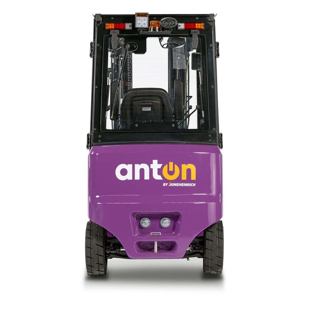 Produktabbildung Nr. 5: AntOn by Jungheinrich Elektro-Stapler CBH 2.0 mit Dreifach-Teleskop-Hubgerüst, Hubhöhe 4800 mm, Tragfähigkeit 2000 kg, Wetterschutzkabine Comfort, inkl. Einbauladegerät