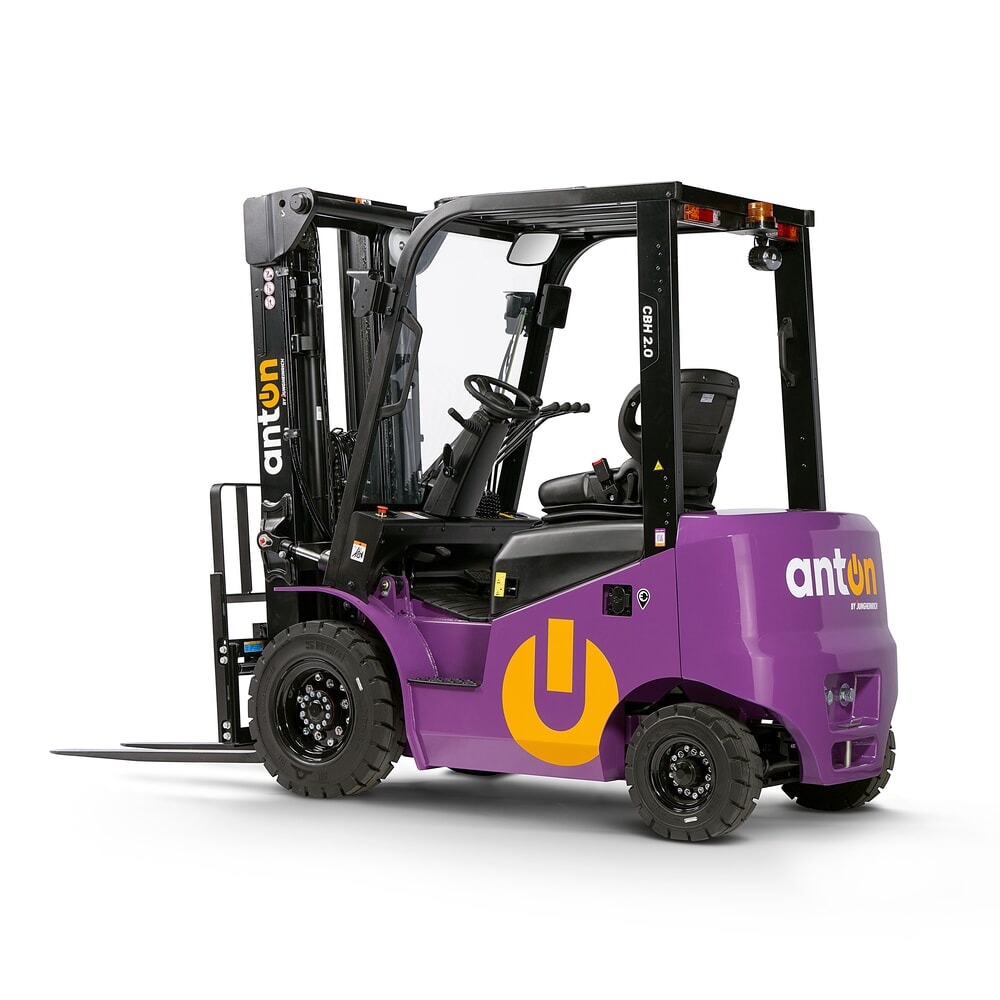 Produktabbildung Nr. 5: AntOn by Jungheinrich Elektro-Stapler CBH 2.0 mit Dreifach-Teleskop-Hubgerüst, Hubhöhe 4800 mm, Tragfähigkeit 2000 kg, Wetterschutzkabine Eco, inkl. Einbauladegerät