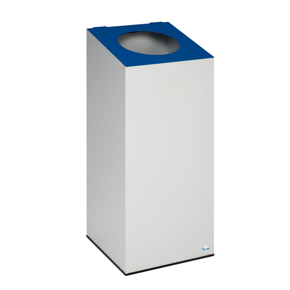 Produktabbildung Nr. 3: VAR® Wertstoffsammler WSG 38, mit Klemmring und runder Einwurföffnung, lichtgrau, enzianblau