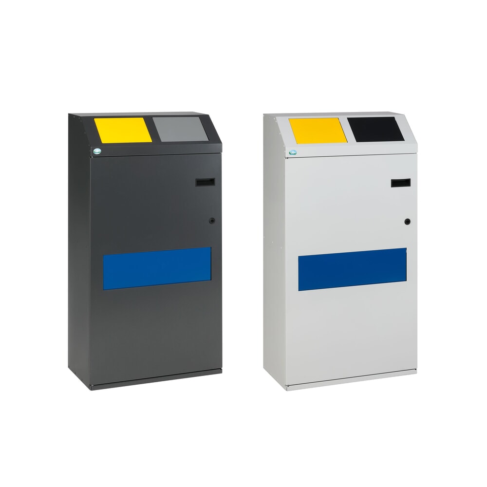 Produktabbildung Nr. 3: VAR® Wertstoffsammler WSS 115, in 2 Ebenen, mit 3 Innenbehältern, eisenglimmer