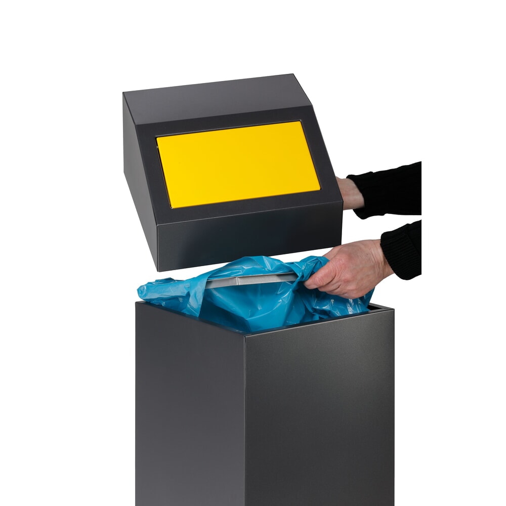 Produktabbildung Nr. 5: VAR® Wertstoffsammler WSG 40E, für den Innenbereich, selbstlöschend, Inhalt 43 Liter, eisenglimmer, verkehrsgelb