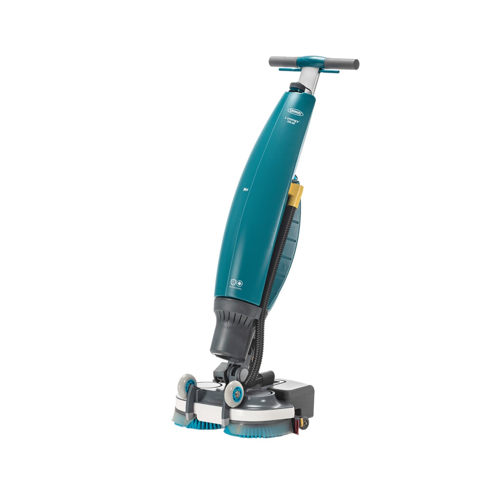 Produktabbildung: Tennant® Handgeführte Micro-Scheuersaugmaschine i-mop, mit gegenläufigen Doppelbürsten, Arbeitsbreite 368 mm