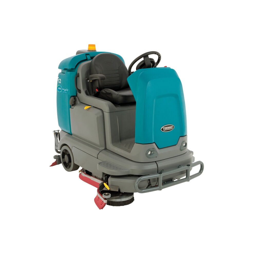 Produktabbildung Nr. 5: Tennant® Aufsitz-Scheuersaugmaschine T12, vollelektrischer Fahrantrieb, mit 2 Schrubbwalzen, Komfortsitz, Rammschutz, Seitenschubaggregat