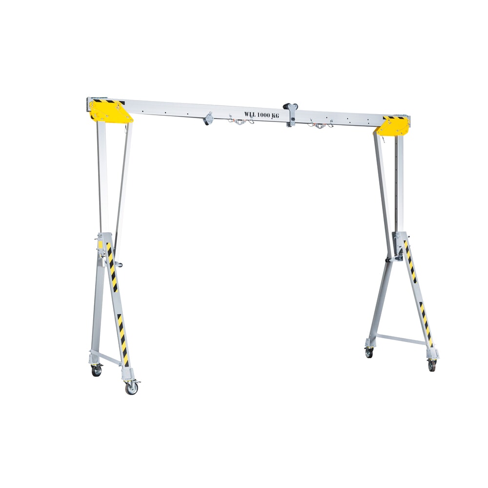 Produktabbildung Nr. 6: PLANETA Alu-Portalkran RLPK, inkl. Hebelzug, verfahrbar, Länge 2.000 mm, TK 1.750 kg, Größe M