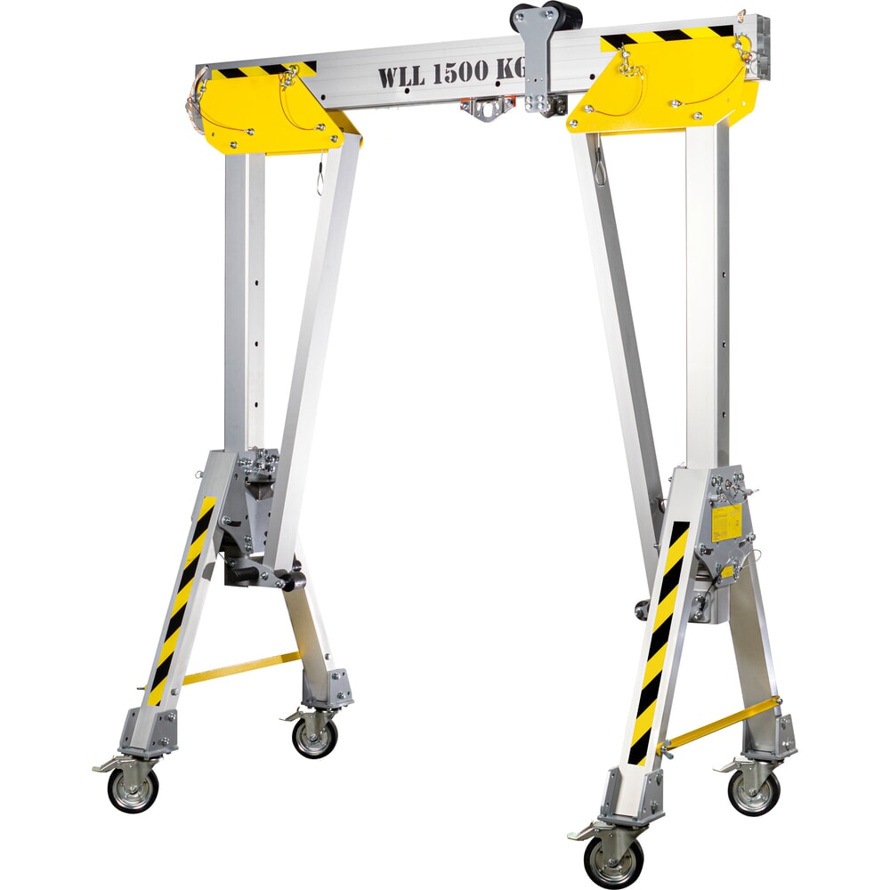 Produktabbildung Nr. 7: PLANETA Alu-Portalkran RLPK, inkl. Hebelzug, verfahrbar, Länge 2.000 mm, TK 1.750 kg, Größe M