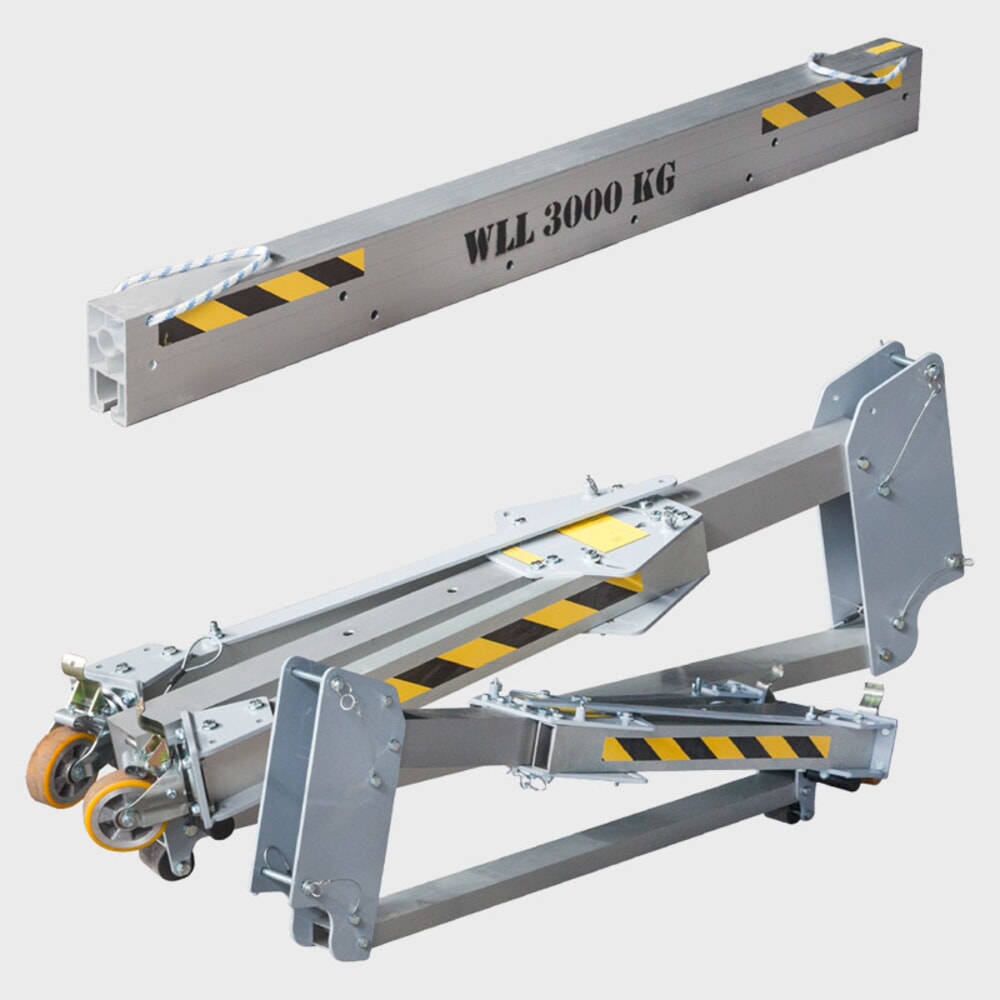 Produktabbildung Nr. 3: PLANETA Alu-Portalkran RAPK, inkl. Hebelzug, verfahrbar, Länge 2.000 mm, TK 3.000 kg, Größe S