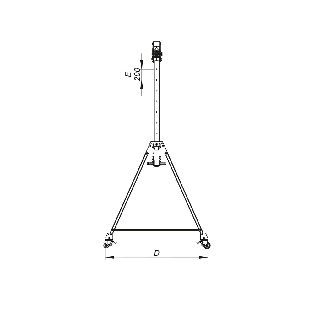 Produktabbildung Nr. 9: PLANETA Alu-Portalkran RLPK, inkl. Hebelzug, verfahrbar, Länge 2.000 mm, TK 1.750 kg, Größe M