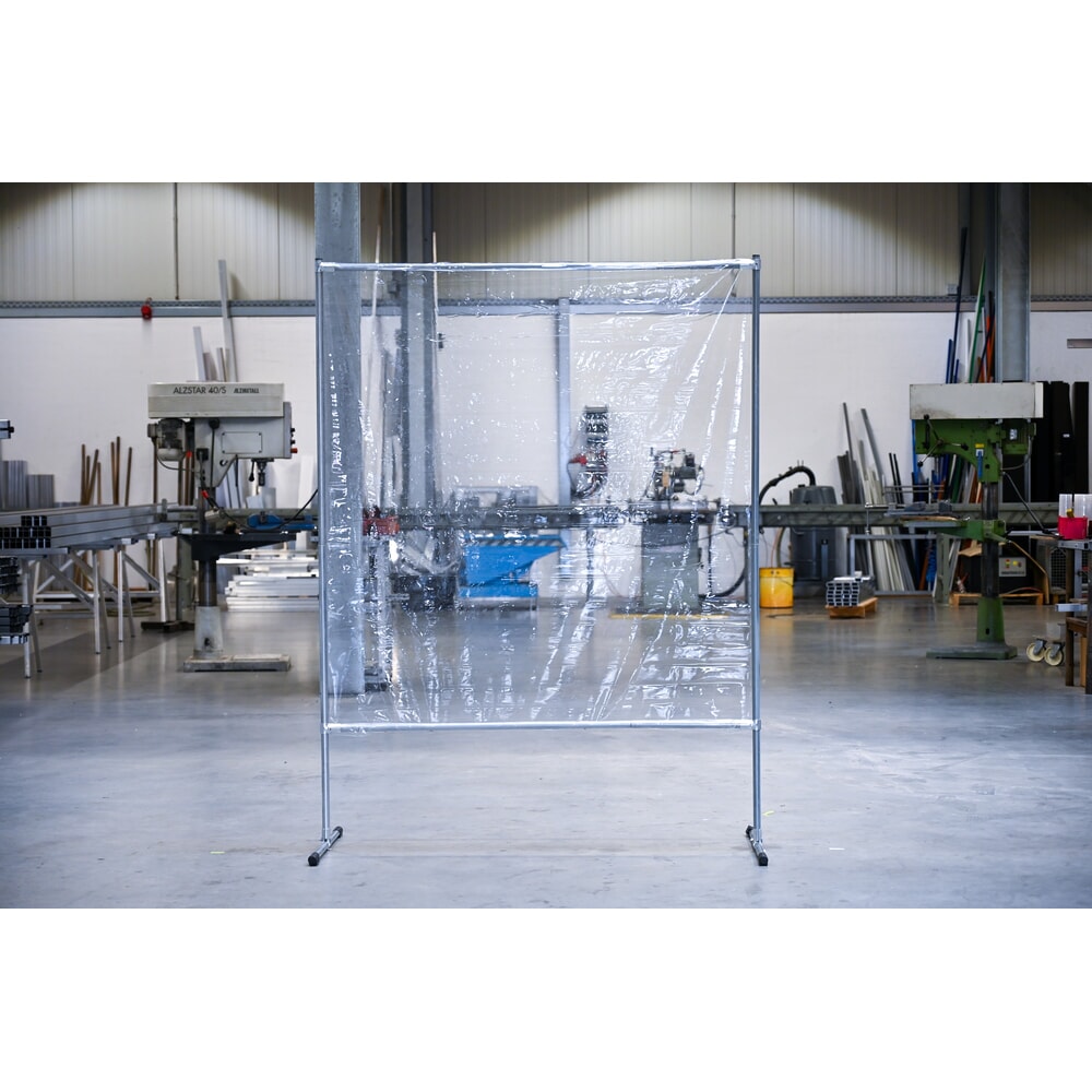 Produktabbildung Nr. 1: Schutzstellwand, BxH 1.400 x 2.000 mm, transparent