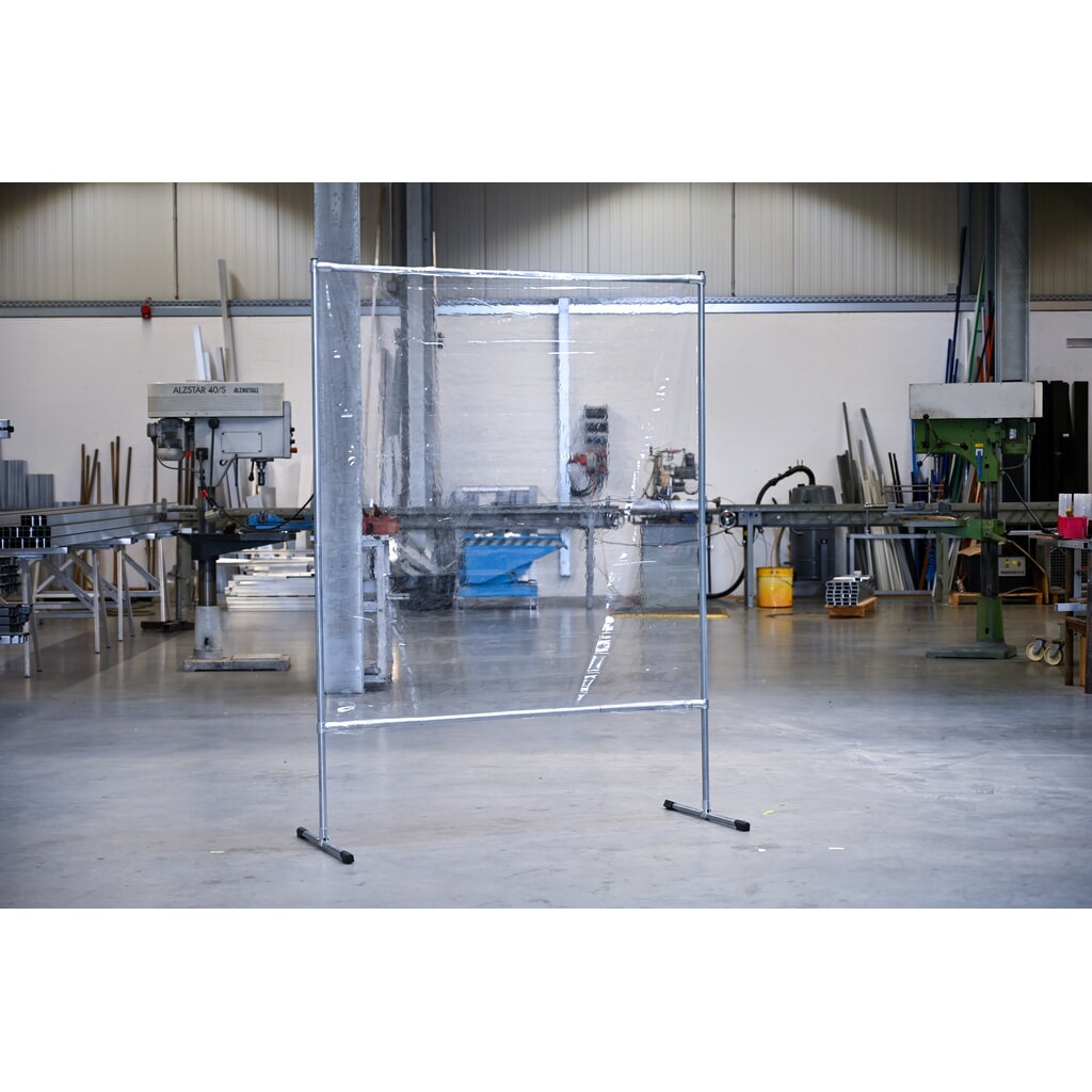 Schutzstellwand, BxH 1.400 x 2.000 mm, transparent Produktabbildung Nr. 3: Schutzstellwand, BxH 1.400 x 2.000 mm, transparent