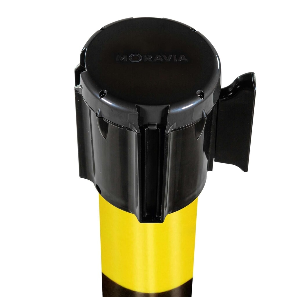 Moravia Gurt-Warnständer, Höhe mm 950, schwarz/gelb Produktabbildung Nr. 2: Moravia Gurt-Warnständer, Höhe mm 950, schwarz/gelb